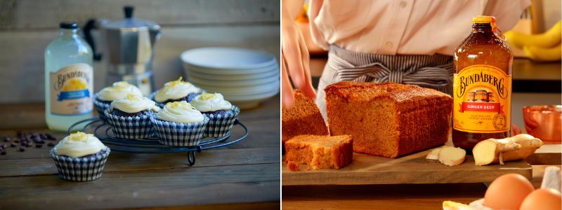 Bundaberg Ginger Beer and Bundaberg Traditional Lemonade Infused Recipes for Baking