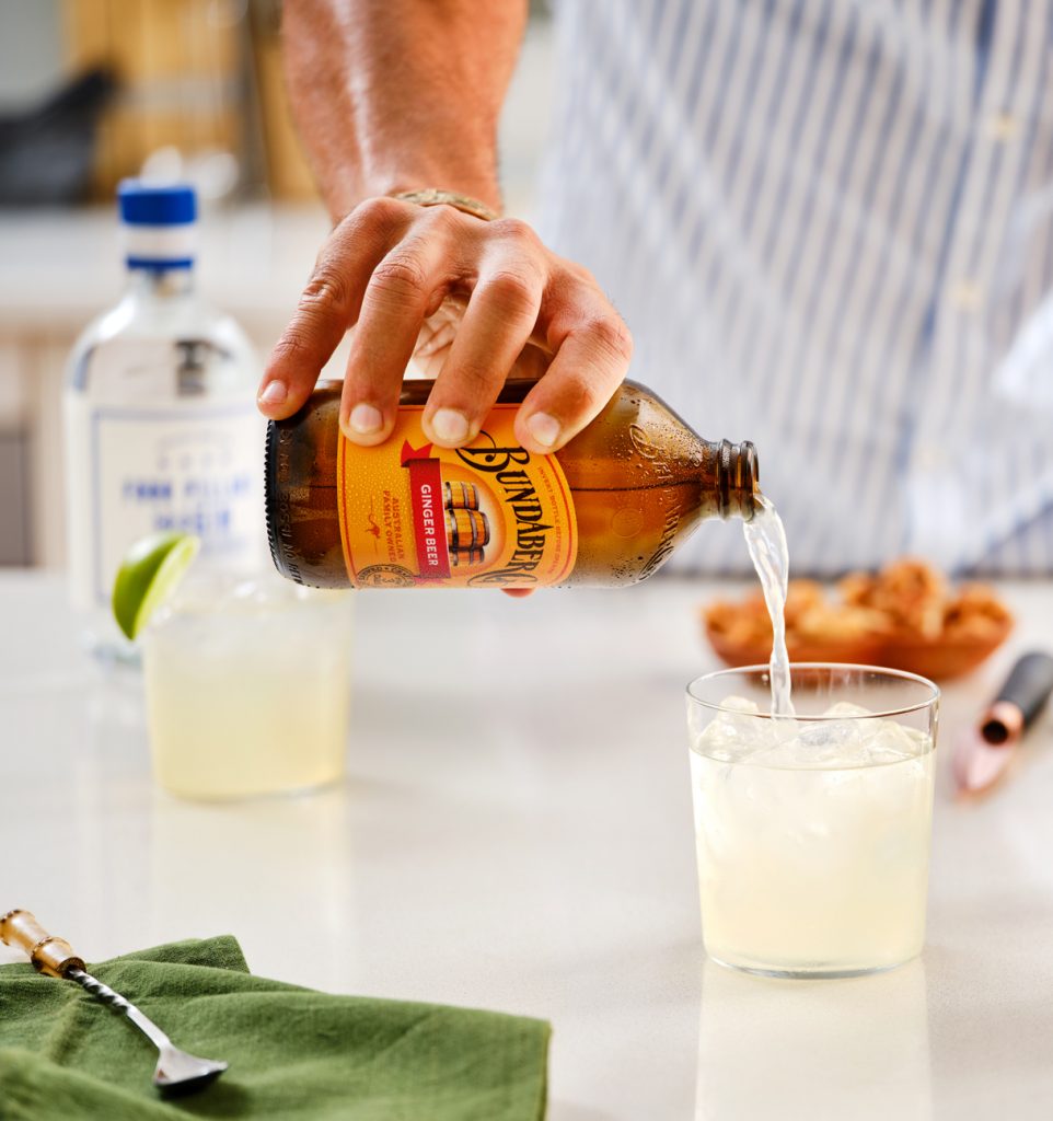 Bundaberg beer poured