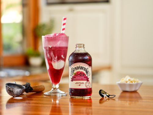 Bundaberg Burgundee creaming soda served with ice cream