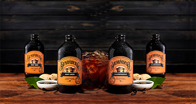 4 bottles of Bundaberg Root Beer with ingredients