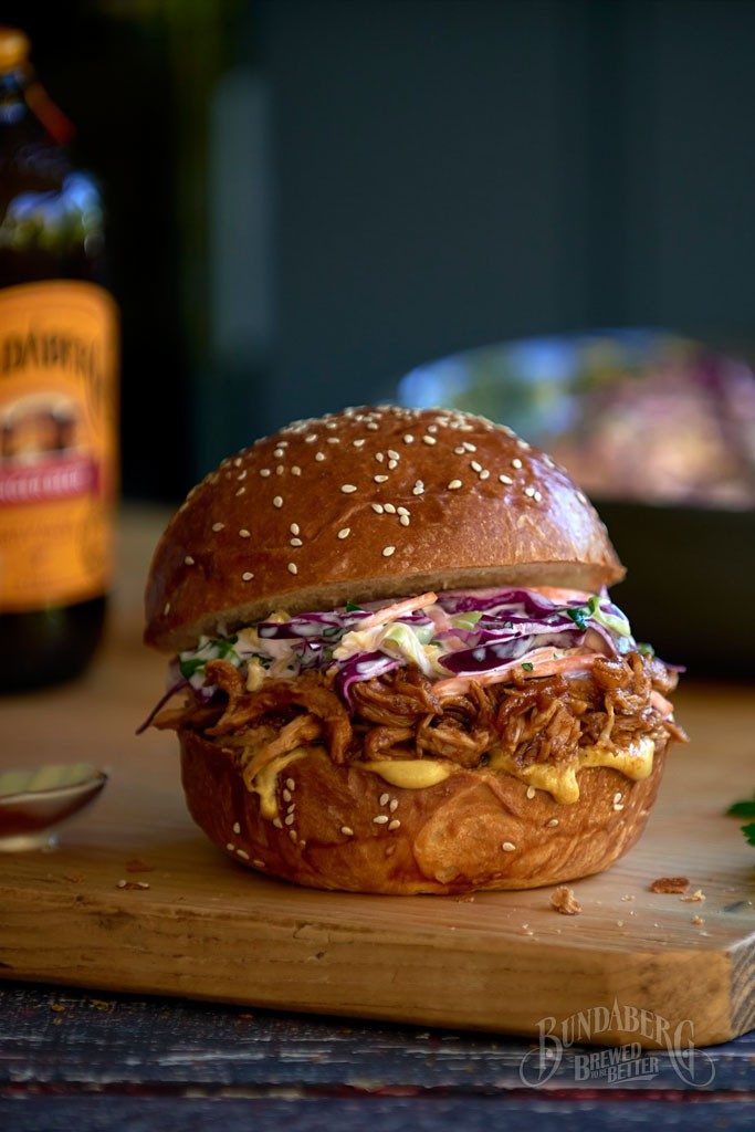 Ginger-Beer-pulled-chicken-burgers