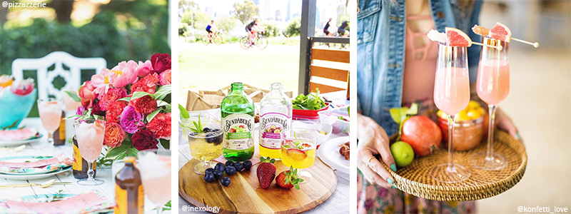 Bundaberg Brewed Drinks Table Settings Using Recycled Bottles